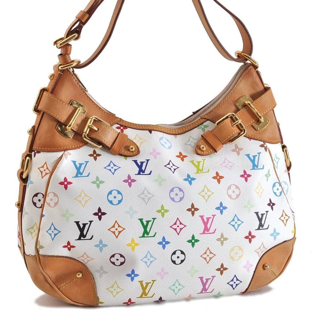 Greta Multicolor Shoulder Bag White